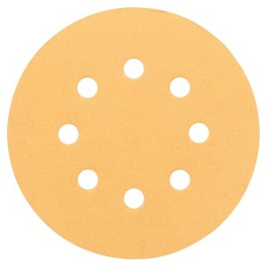Sanding Discs for Wood-Paint, Velcro Type, 8 Hole, P400 Grit, 125mm, Blue, Pack of 5