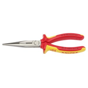 VDE Fully Insulated Long Nose Pliers, 200mm