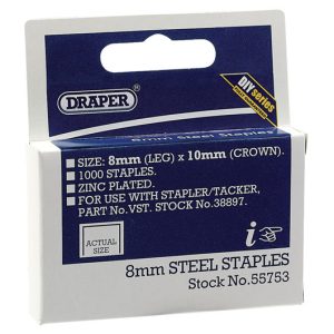8mm x 10mm Steel Staples (1000) - Pack Qty 1