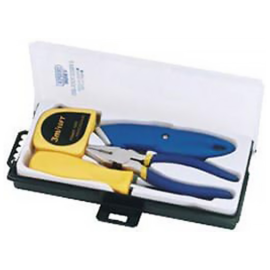 4-Piece Tool Kit Tape Measure, Pliers, Stanley & Screwdriver