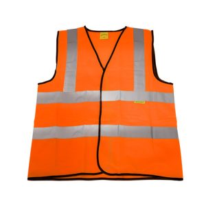 Hi-Vis Orange Waistcoat (Site and Road Use) - Large