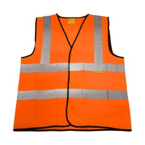Hi-Vis Orange Waistcoat (Site and Road Use) - X-Large