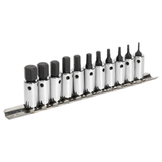 Hex Socket Bit Set 11Pc 1/4inSq Drive Metric