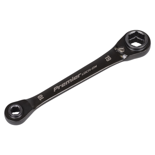 4-in-1 Reversible Lock-On™ Ratchet Ring Spanner