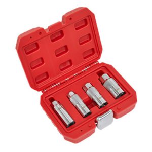 4pc 3/8"Sq Drive Spark Plug Socket Set