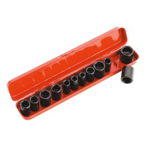 12pc 3/8"Sq Drive Impact Socket Set - Metric/Imperial