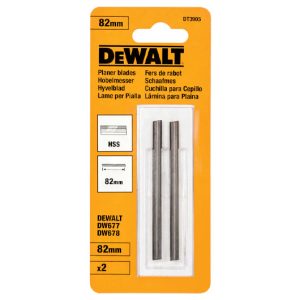 DT3905 HSS Reversible Planer Blades 82mm (Pack 2)