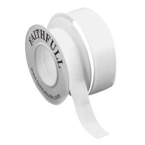 White 12mmx12m PTFE Tape, Pack of 1