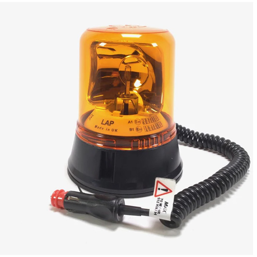LAP260 Rotating Beacon – Amber Lens - Magnetic (70mph) – 12/24v