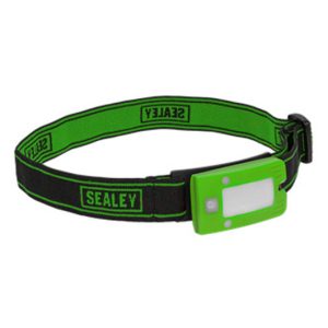2W COB LED Rechargeable Head Torch with Auto-Sensor - Green