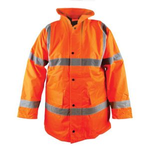 Hi-Vis Orange Motorway Jackets - XL