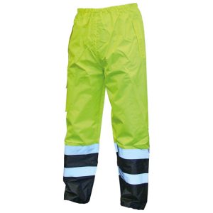 SCAWWHVMTLYB Hi-Vis Yellow/Black Motorway Trousers - L (40in)
