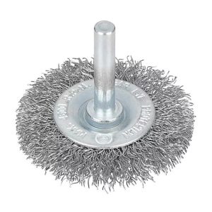Flat Steel Wire Wheel Brush 50mm x 6mm Arbor