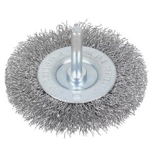 75mm Flat Steel Wire Wheel Brush with 6mm Arbor for Efficient Cleaning