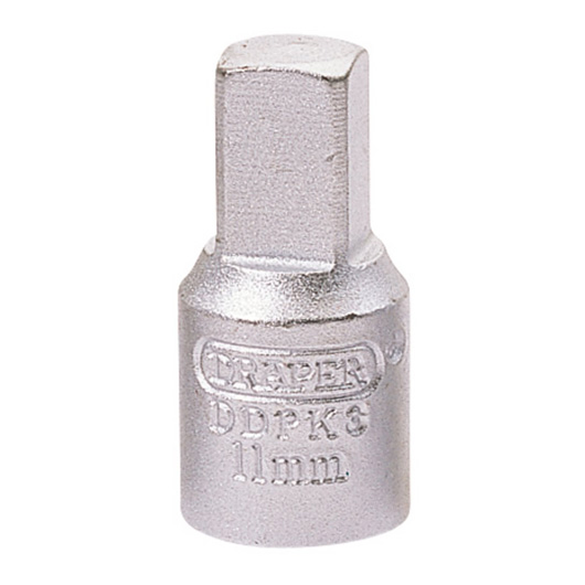 Square Drain Plug Key, 3/8" Sq. Dr., 11mm