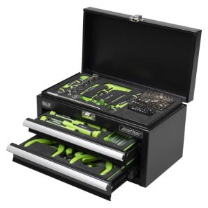 Siegen Mini Toolbox 2 Drawer with 111pc Tool Kit